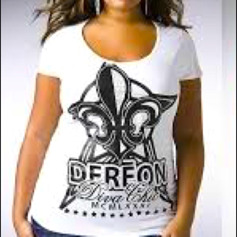 NEW Dereon Y2K 2000's Beyonce Logo Stone Luv Tee White 1X PLUS SIZE